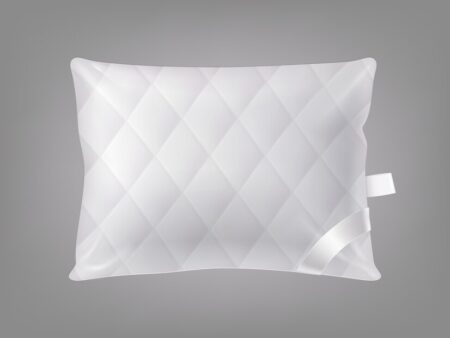 3d realistic stitched comfortable square pillow template mock up white fluffy cushion 1441 1899